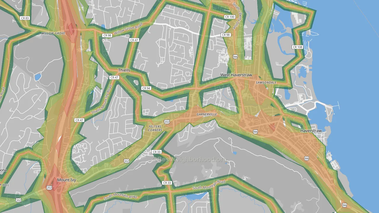 10923, NY Map of Noise Levels in 10923