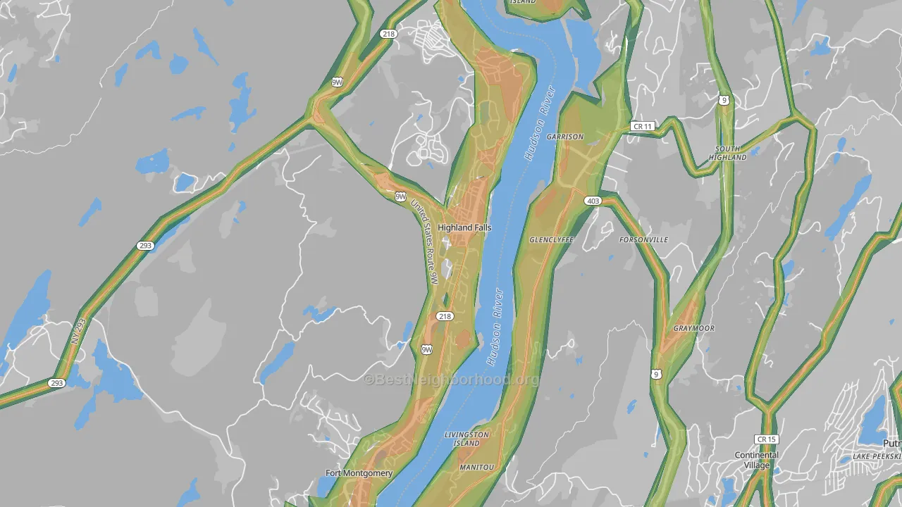 10928, NY Map of Noise Levels in 10928