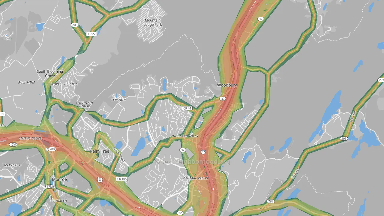 10930, NY Map of Noise Levels in 10930