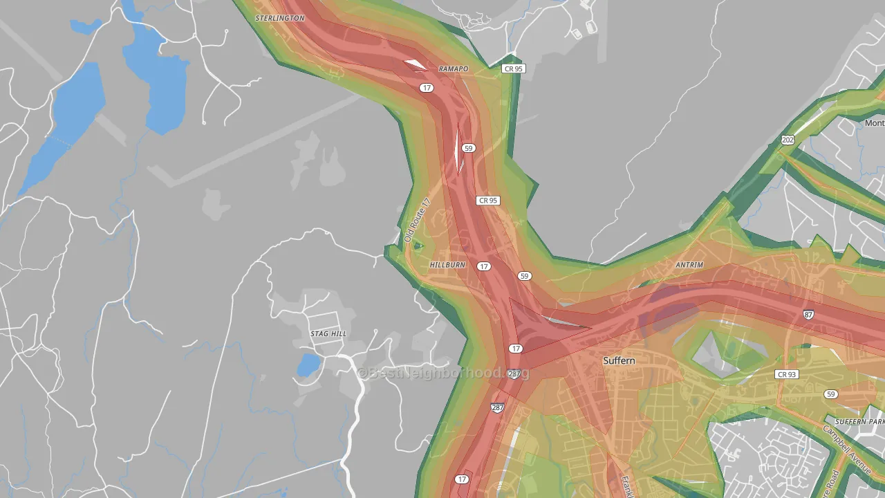 10931, NY Map of Noise Levels in 10931