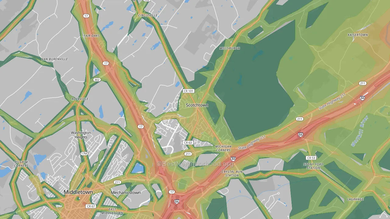 10941, NY Map of Noise Levels in 10941