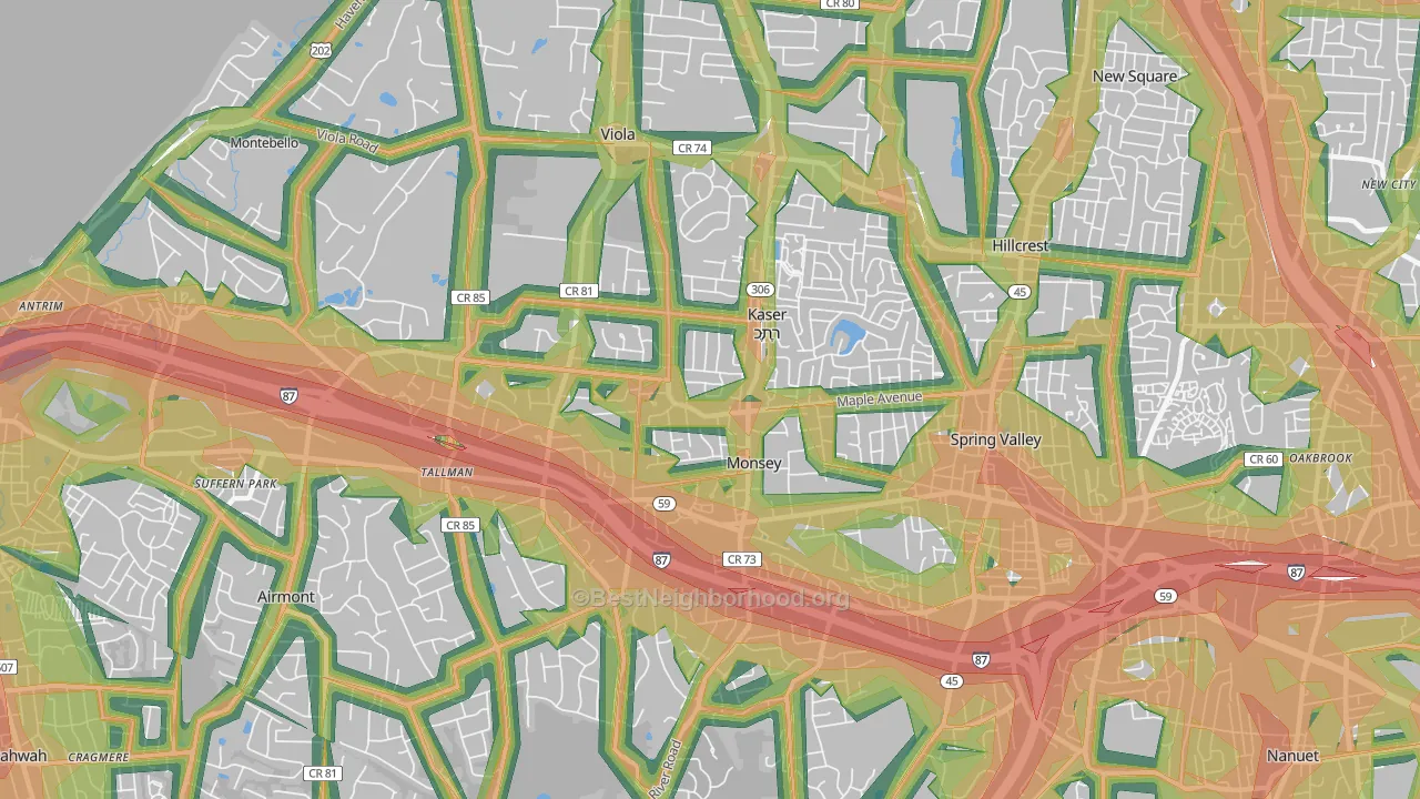 10952, NY Map of Noise Levels in 10952