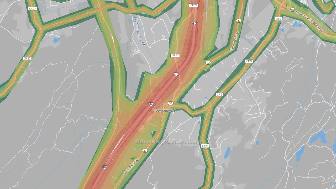 10953, NY Map of Noise Levels in 10953