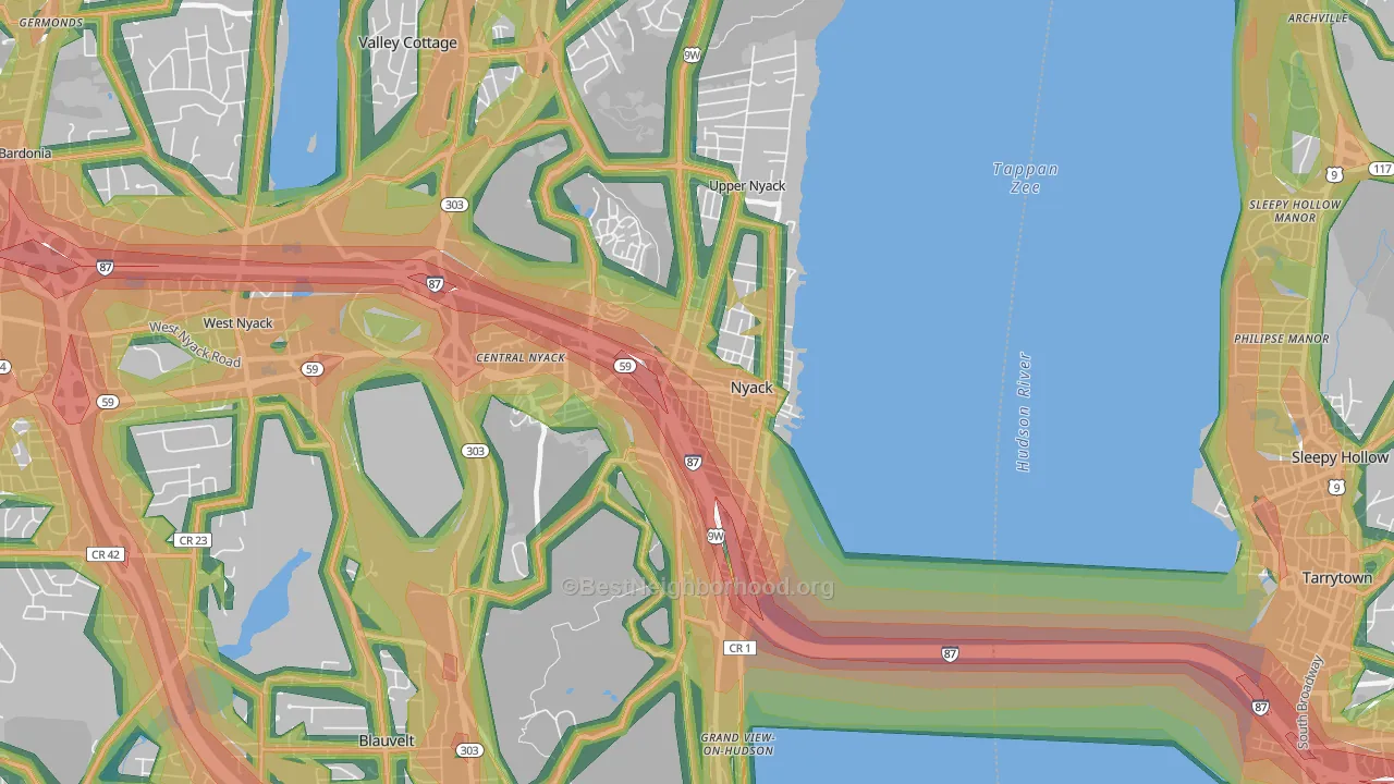 10960, NY Map of Noise Levels in 10960