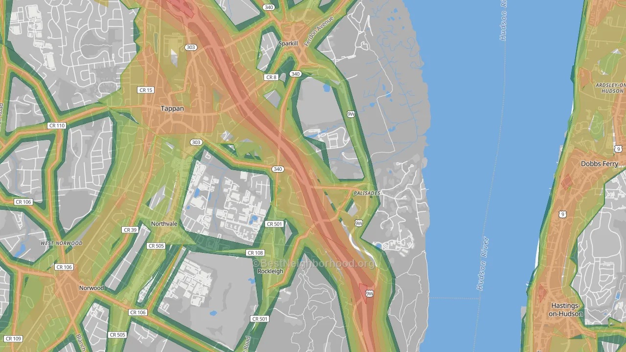 10964, NY Map of Noise Levels in 10964