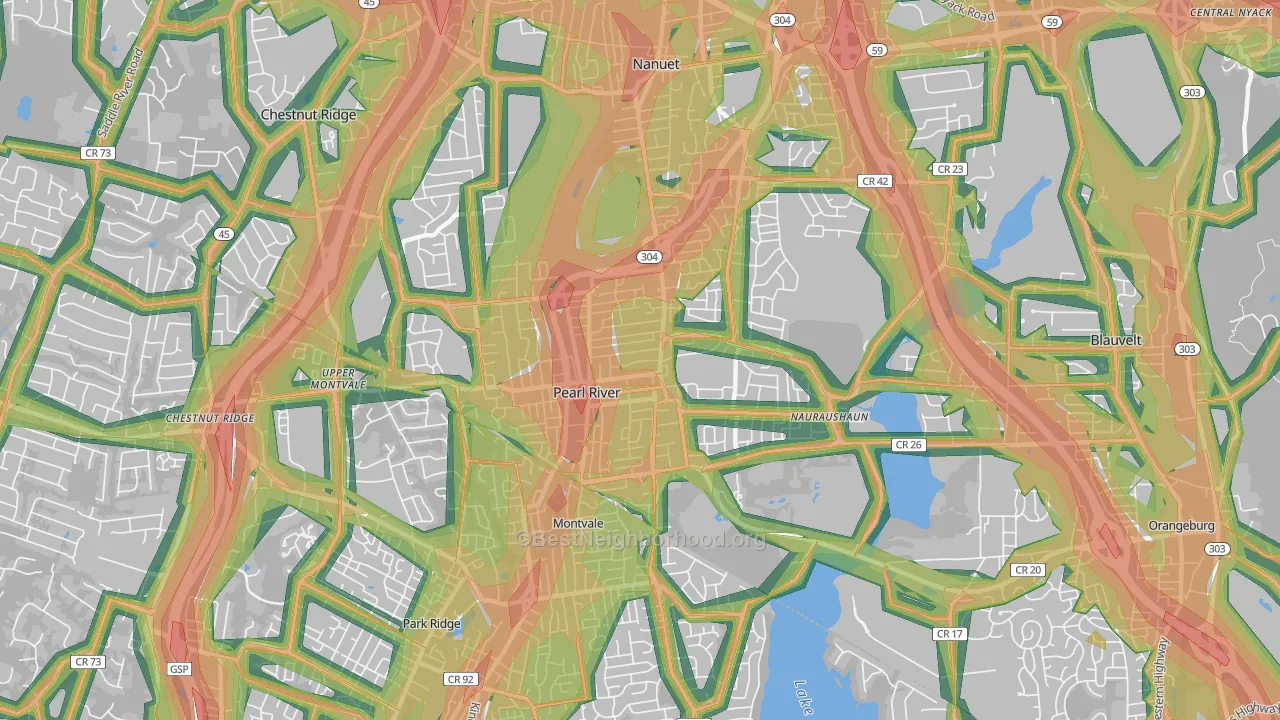 10965, NY Map of Noise Levels in 10965