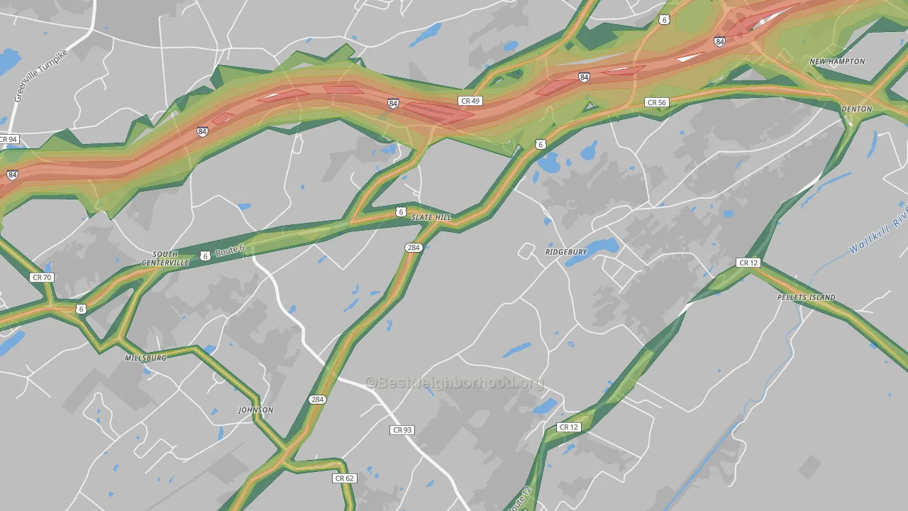 10973, NY Map of Noise Levels in 10973