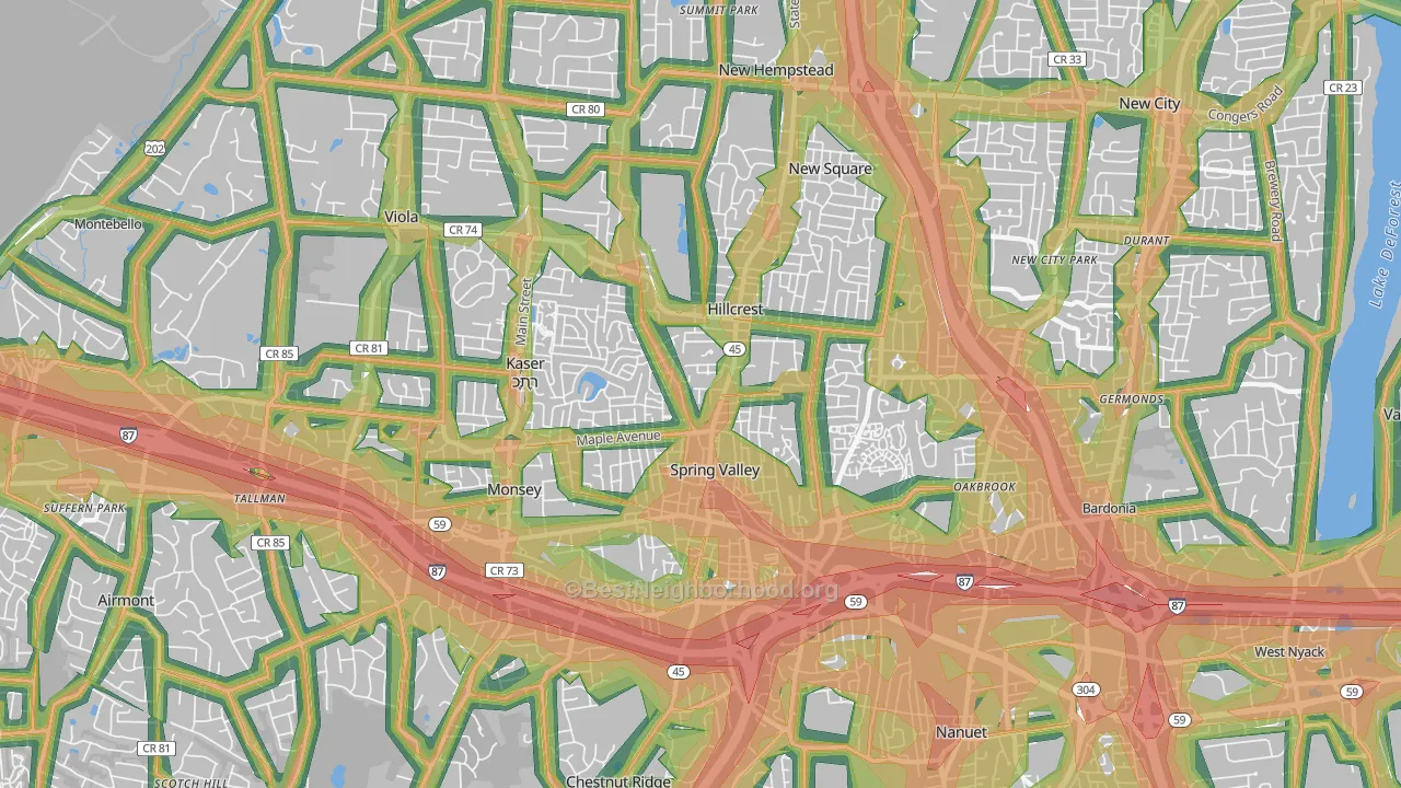 10977, NY Map of Noise Levels in 10977