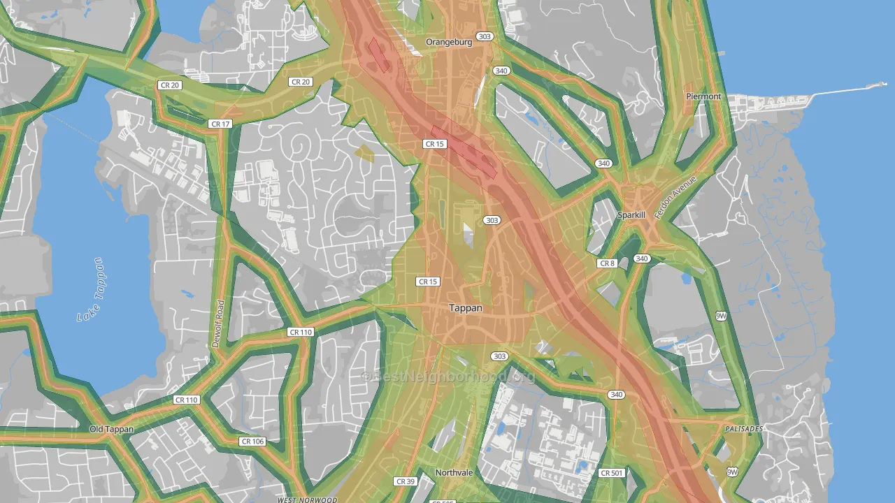 10983, NY Map of Noise Levels in 10983