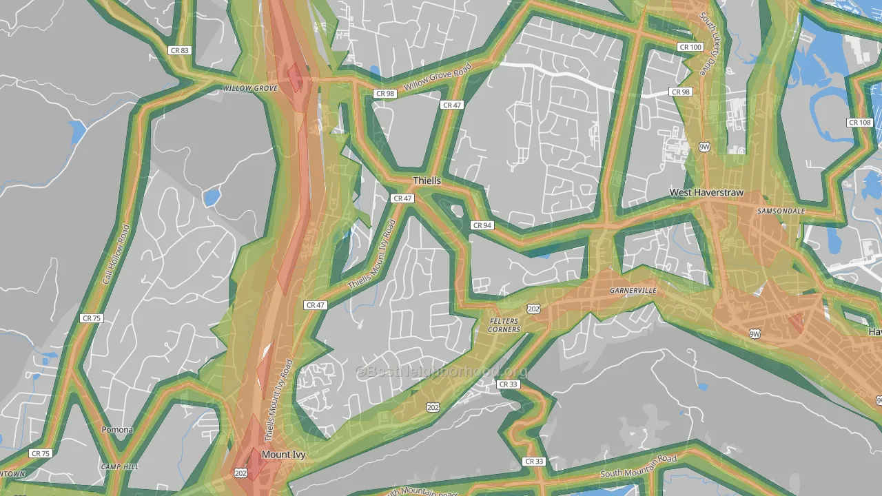 10984, NY Map of Noise Levels in 10984