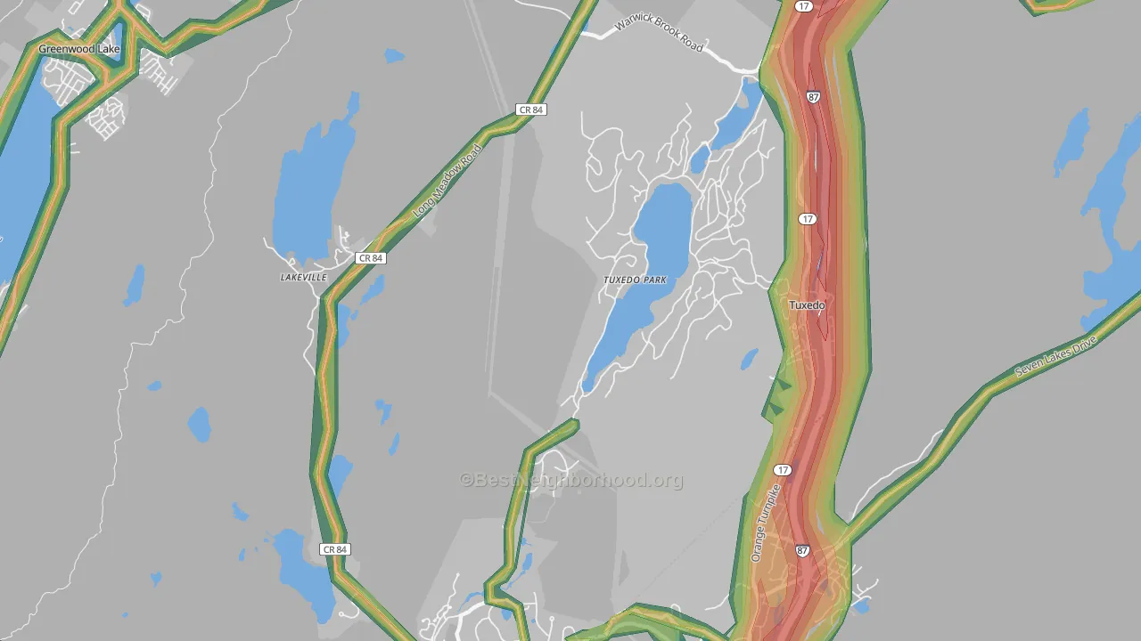10987, NY Map of Noise Levels in 10987