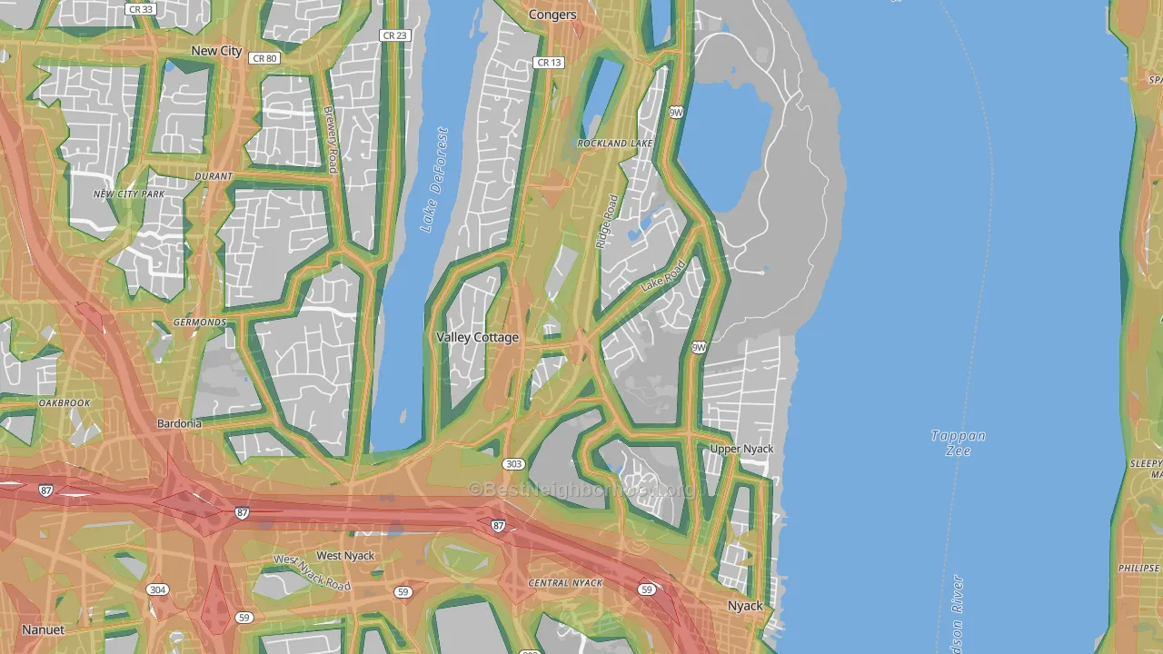10989, NY Map of Noise Levels in 10989