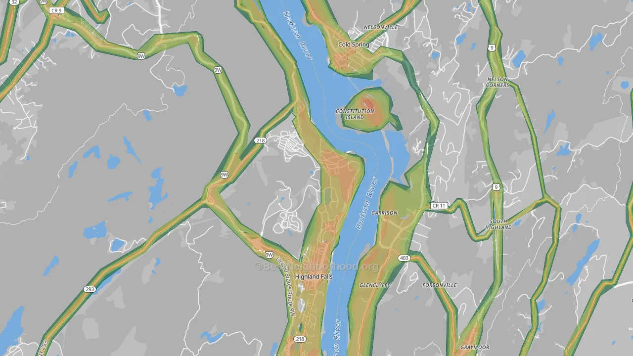 10996, NY Map of Noise Levels in 10996