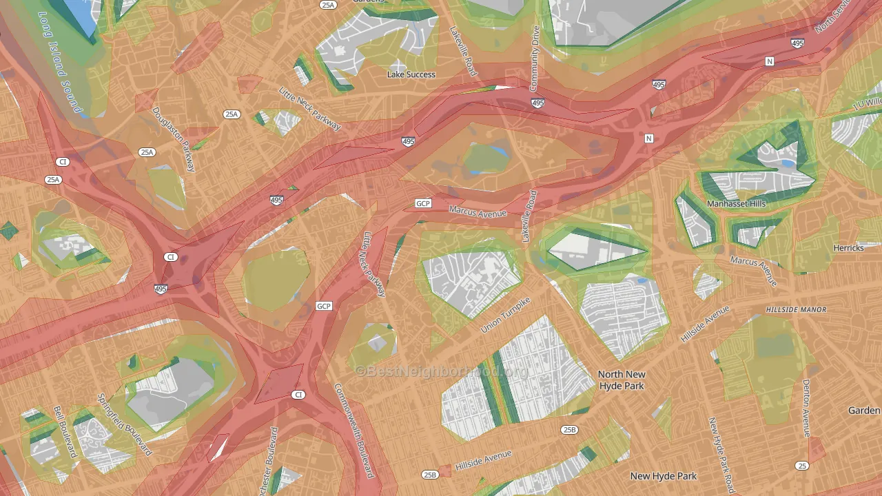 11005, NY Map of Noise Levels in 11005