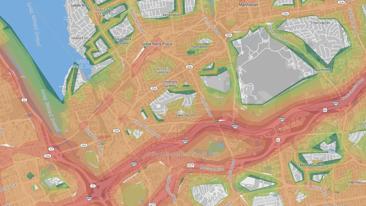 11020, NY Map of Noise Levels in 11020