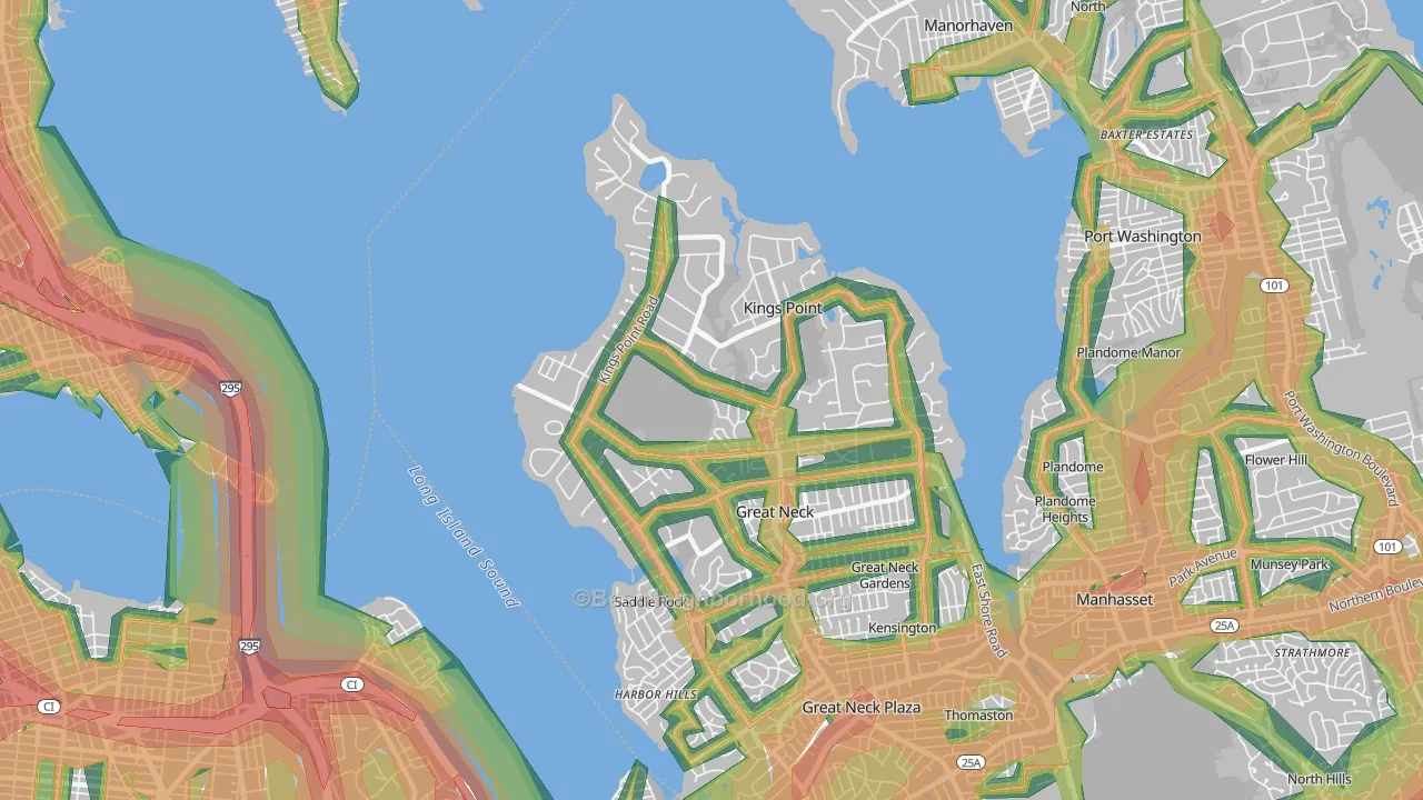 11024, NY Map of Noise Levels in 11024