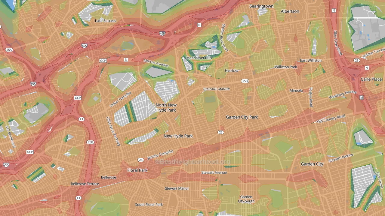 11040, NY Map of Noise Levels in 11040
