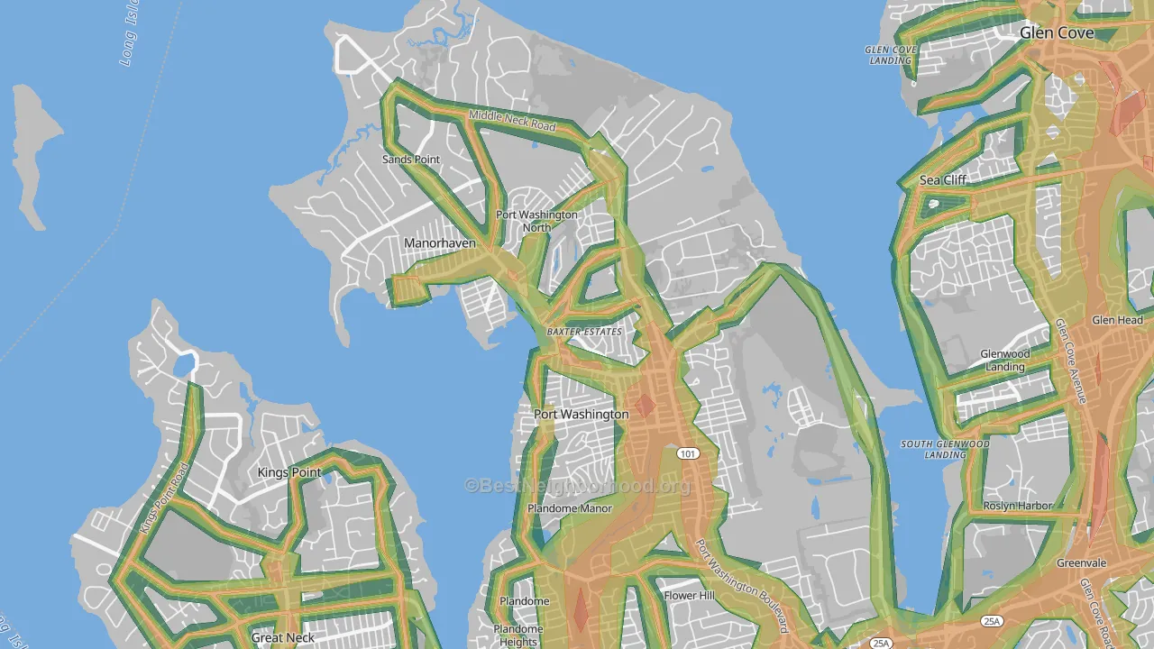 11050, NY Map of Noise Levels in 11050