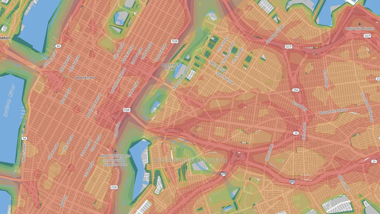 11101, NY Map of Noise Levels in 11101