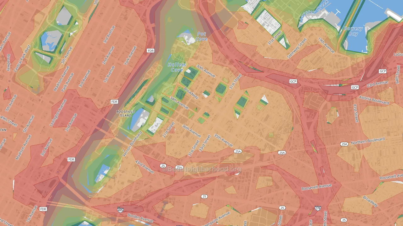11106, NY Map of Noise Levels in 11106