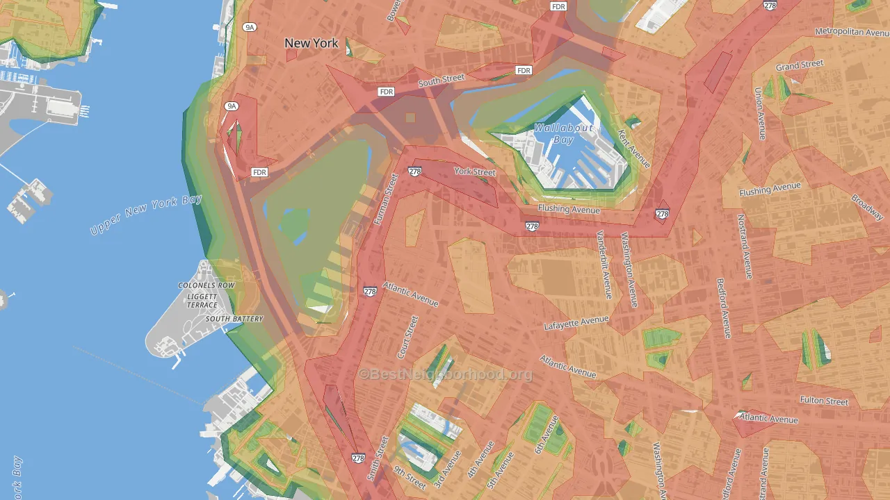 11201, NY Map of Noise Levels in 11201