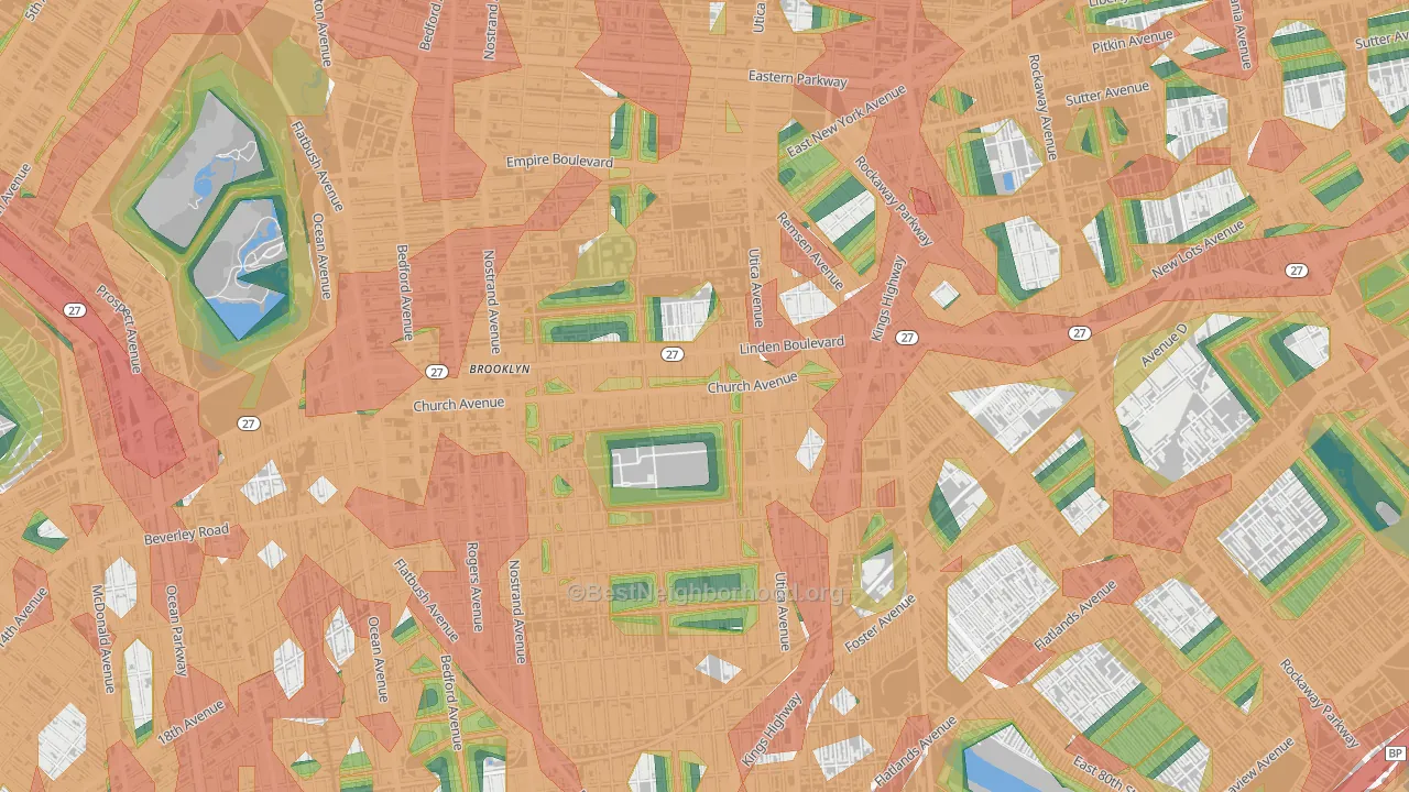 11203, NY Map of Noise Levels in 11203