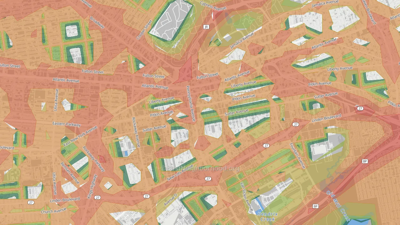 11207, NY Map of Noise Levels in 11207