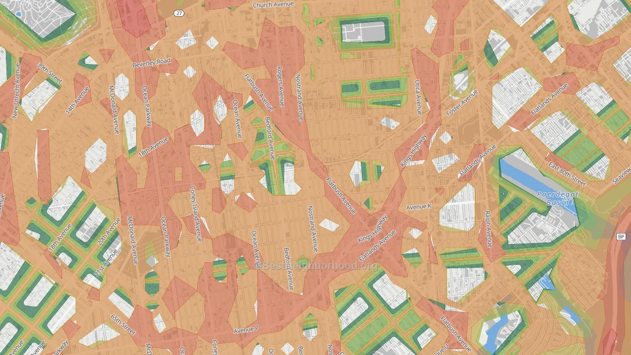 11210, NY Map of Noise Levels in 11210
