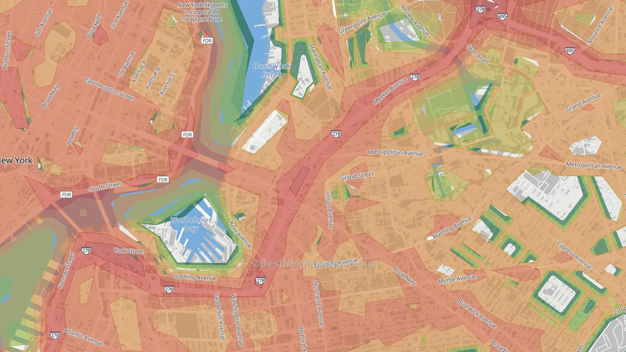 11211, NY Map of Noise Levels in 11211