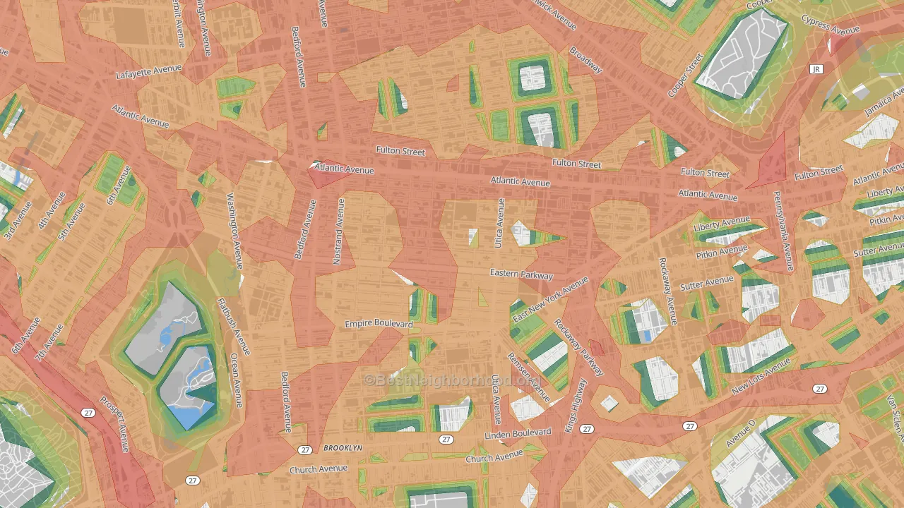 11213, NY Map of Noise Levels in 11213