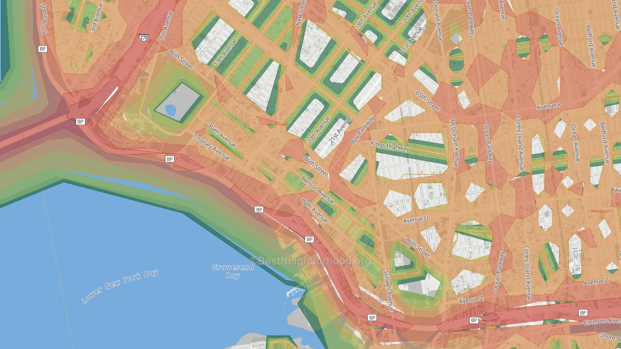 11214, NY Map of Noise Levels in 11214