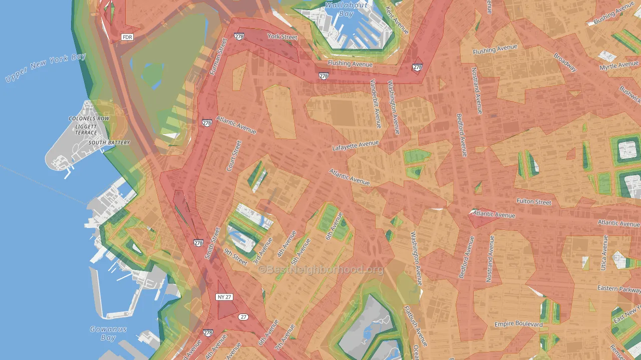 11217, NY Map of Noise Levels in 11217