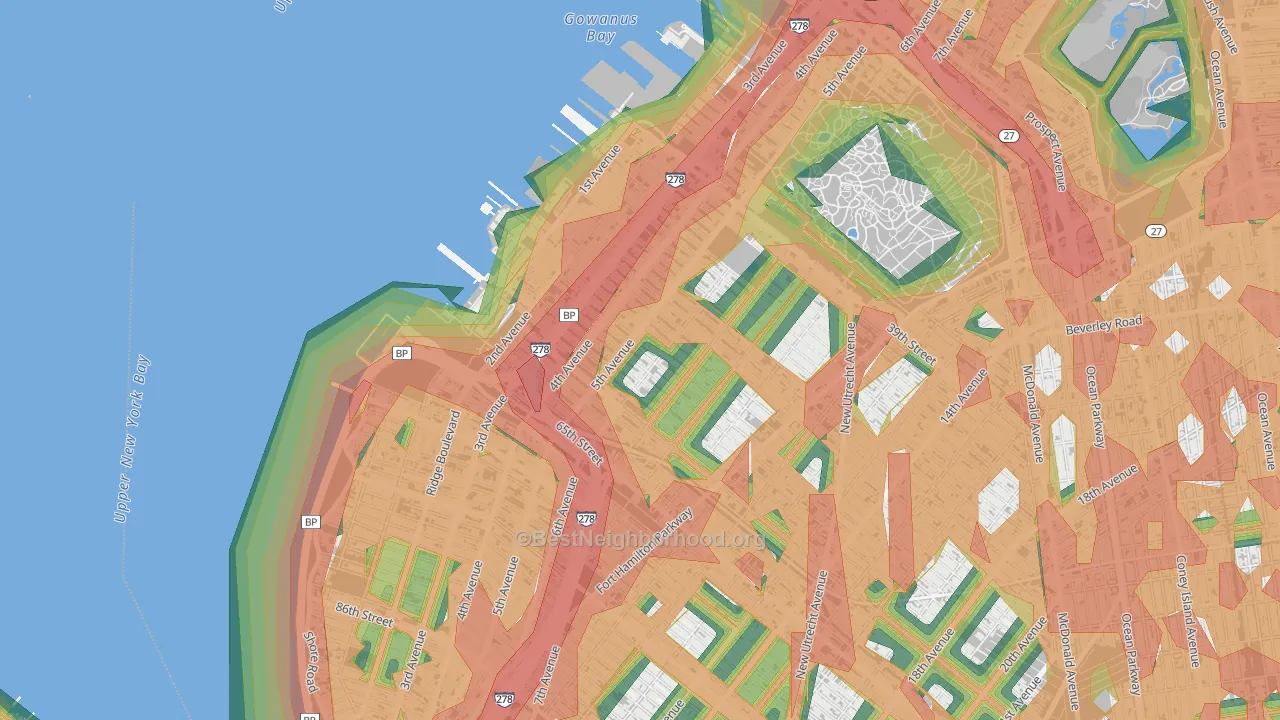 11220, NY Map of Noise Levels in 11220