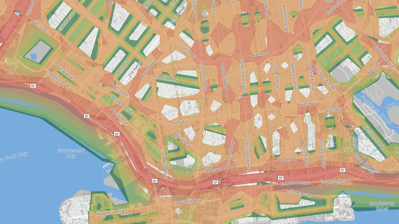 11223, NY Map of Noise Levels in 11223
