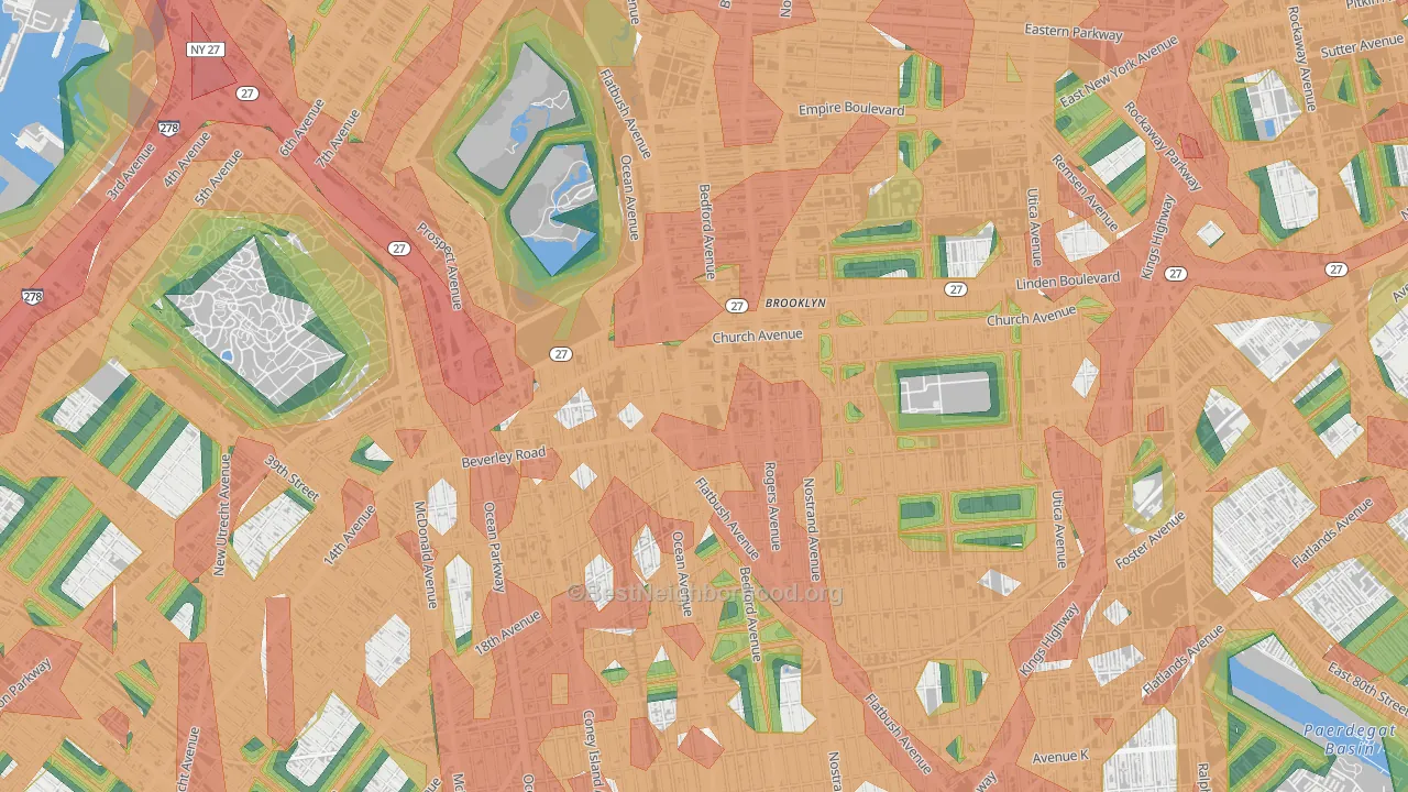 11226, NY Map of Noise Levels in 11226