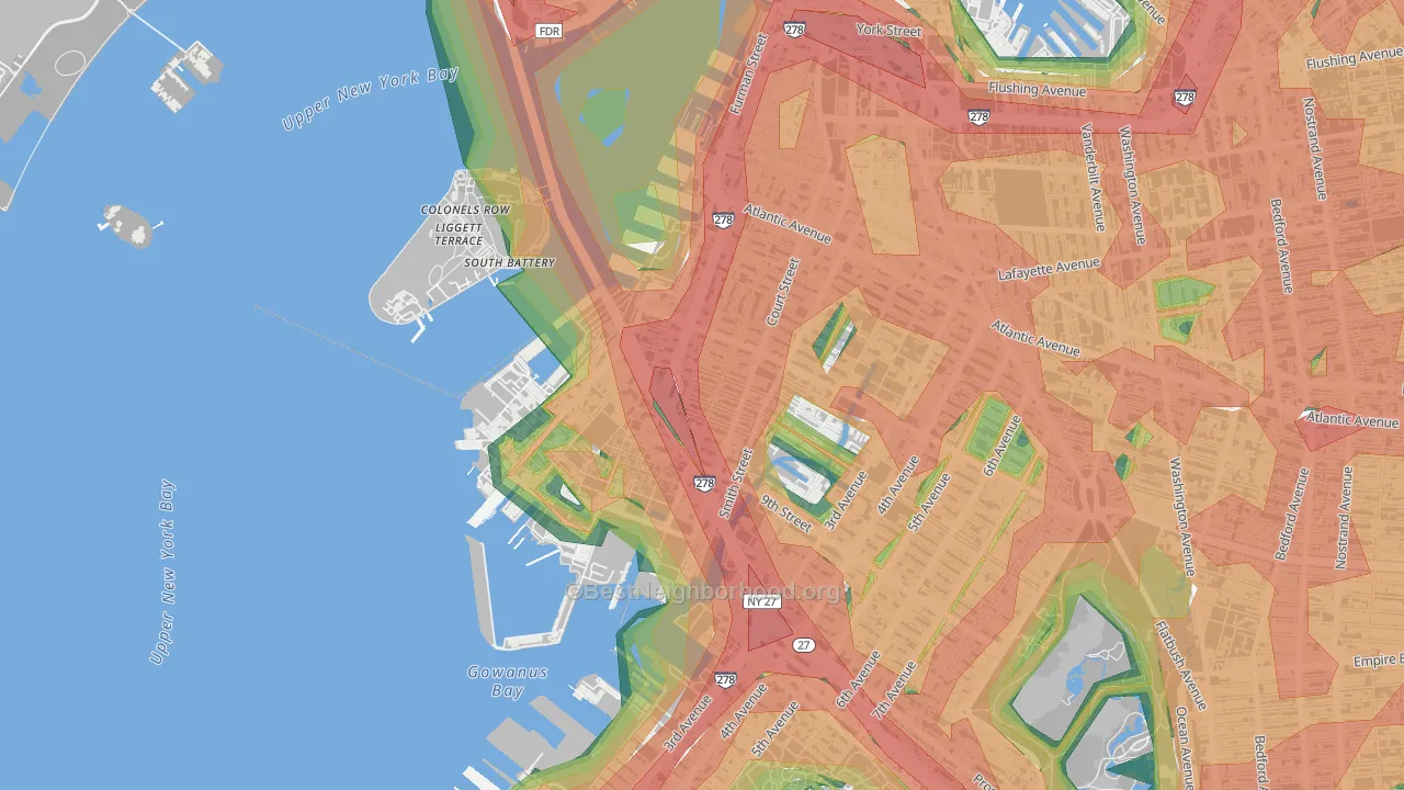 11231, NY Map of Noise Levels in 11231