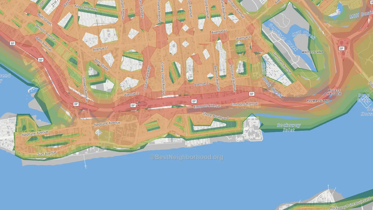 11235, NY Map of Noise Levels in 11235