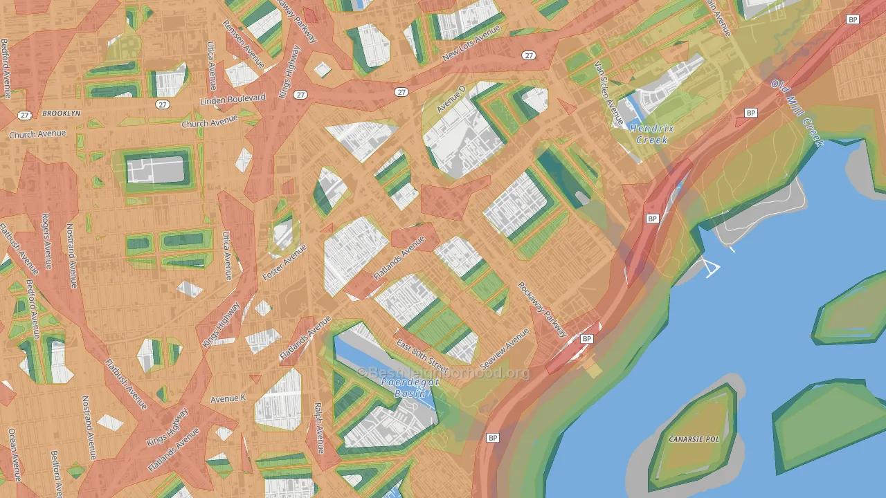11236, NY Map of Noise Levels in 11236