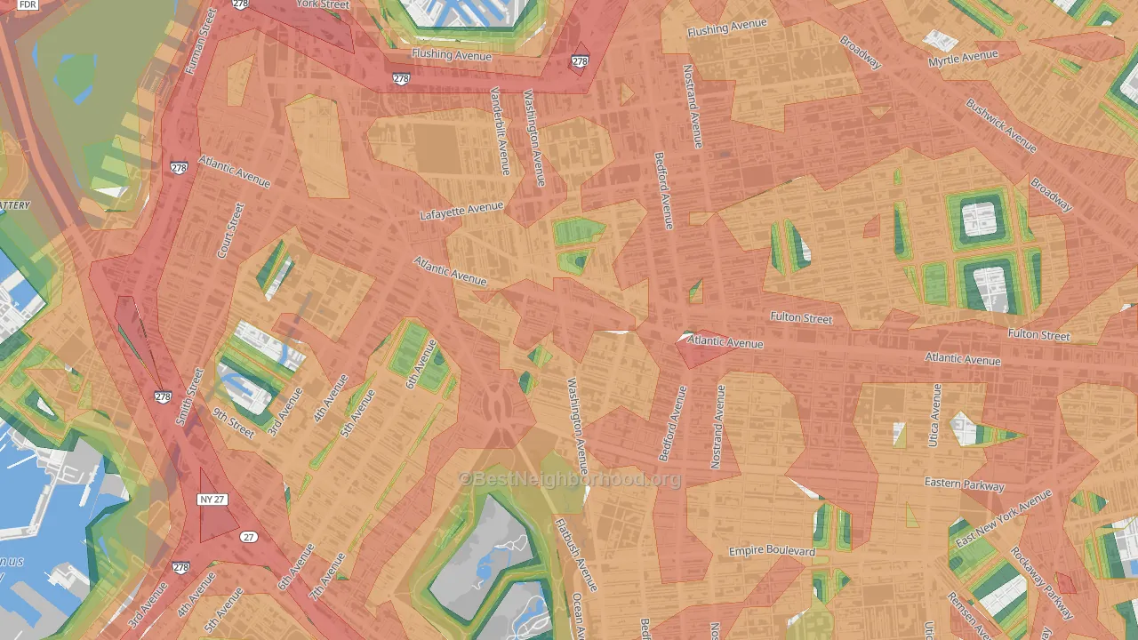 11238, NY Map of Noise Levels in 11238