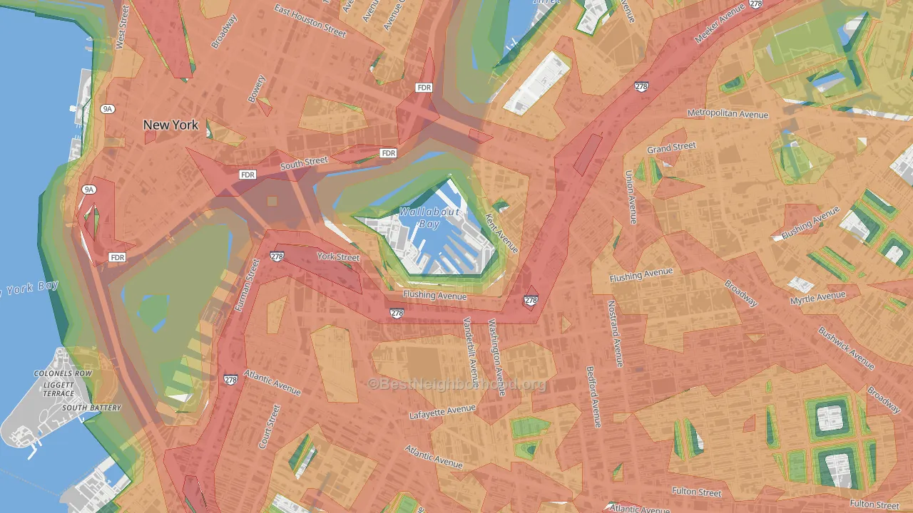 11251, NY Map of Noise Levels in 11251