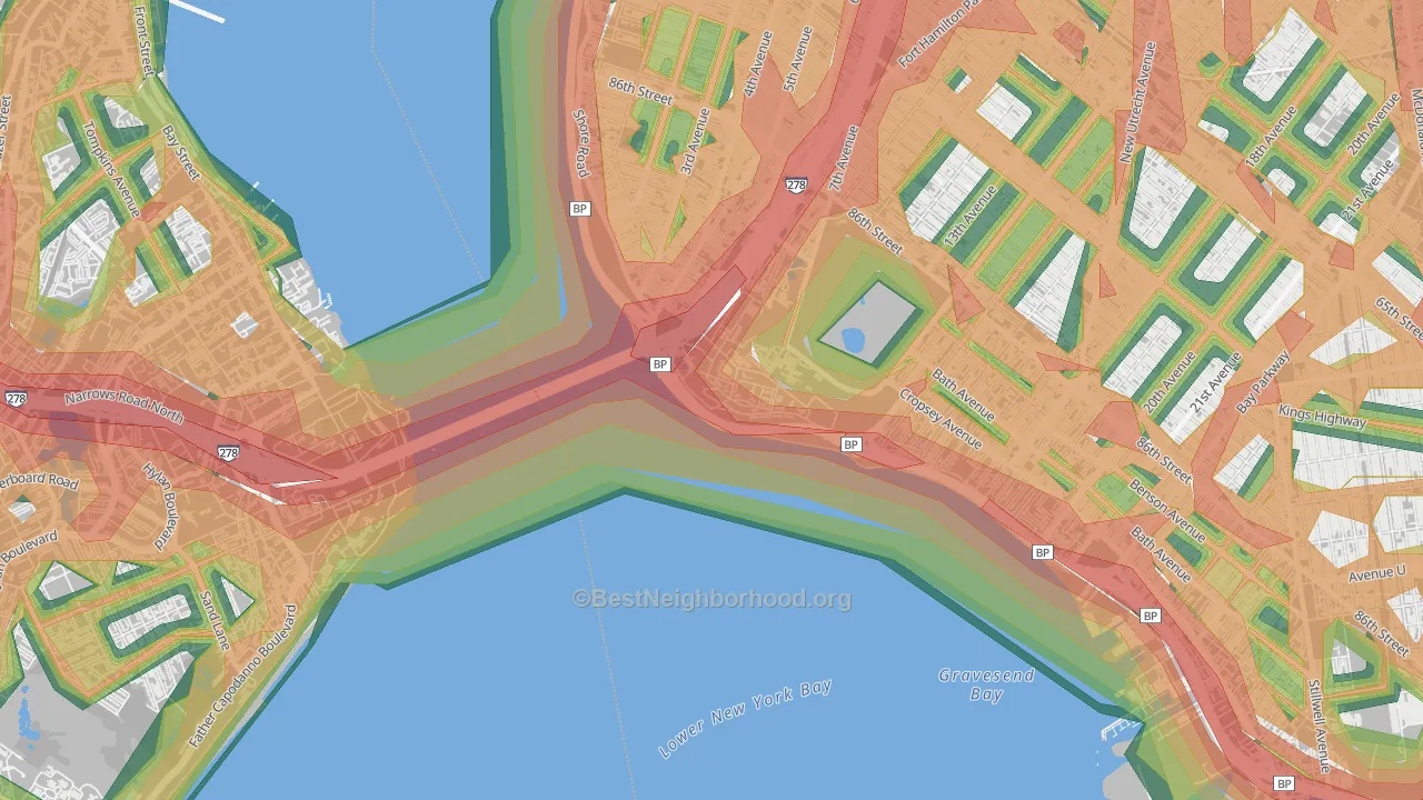 11252, NY Map of Noise Levels in 11252