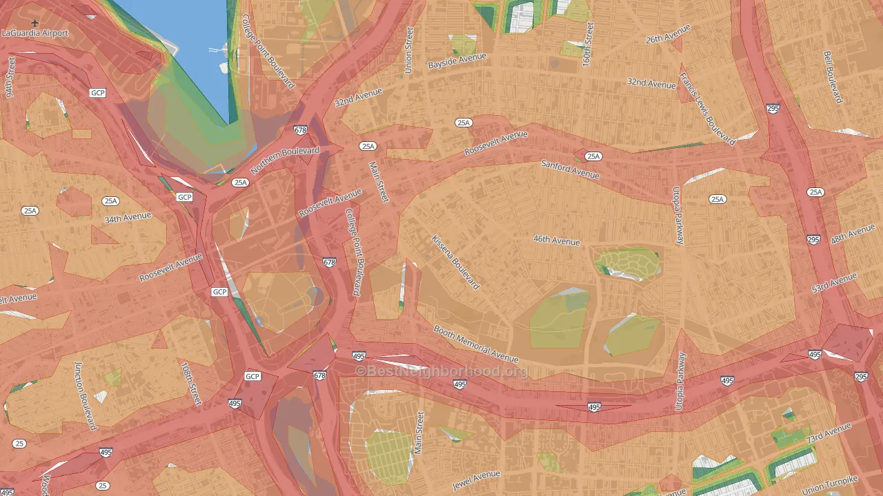 11355, NY Map of Noise Levels in 11355