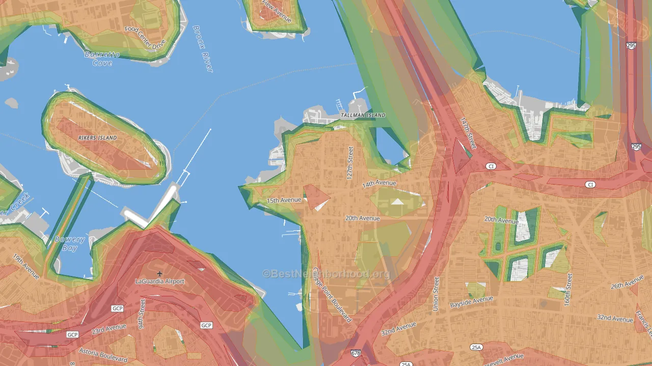 11356, NY Map of Noise Levels in 11356