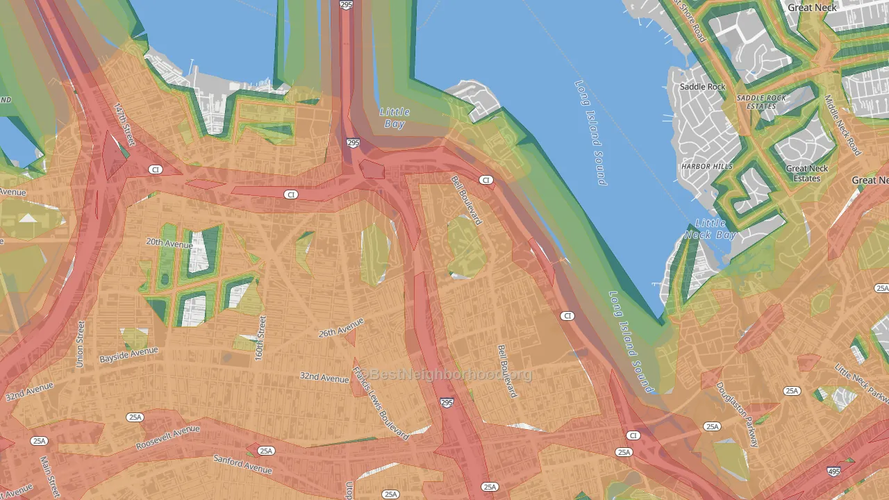 11360, NY Map of Noise Levels in 11360