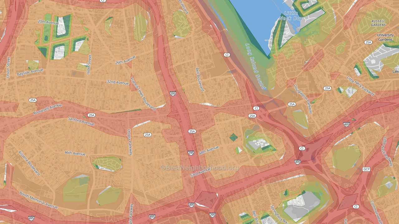 11361, NY Map of Noise Levels in 11361