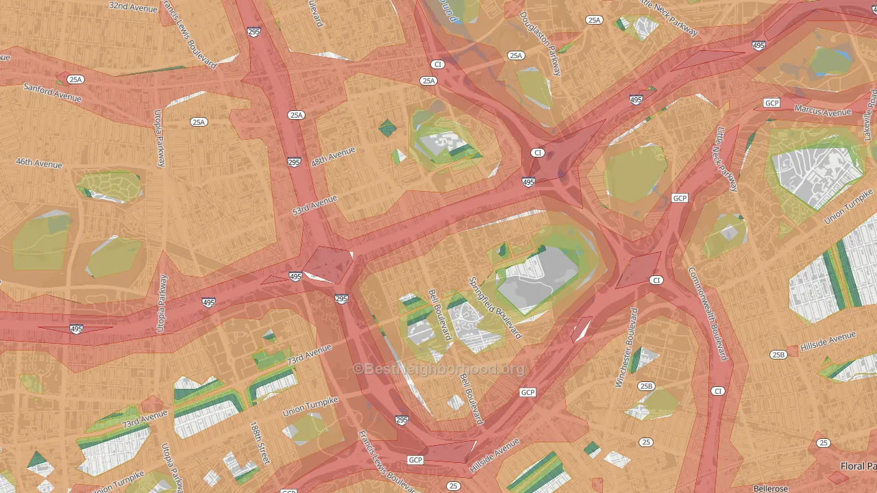 11364, NY Map of Noise Levels in 11364