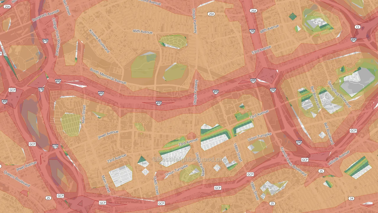 11365, NY Map of Noise Levels in 11365