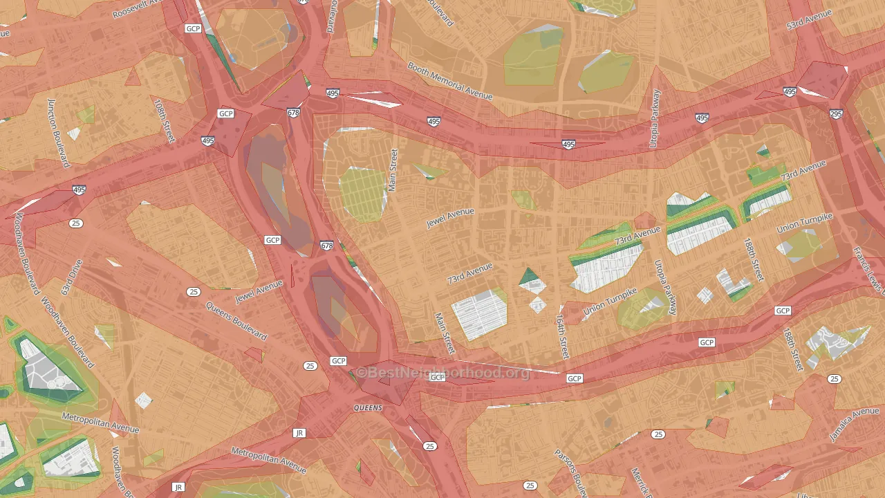 11367, NY Map of Noise Levels in 11367