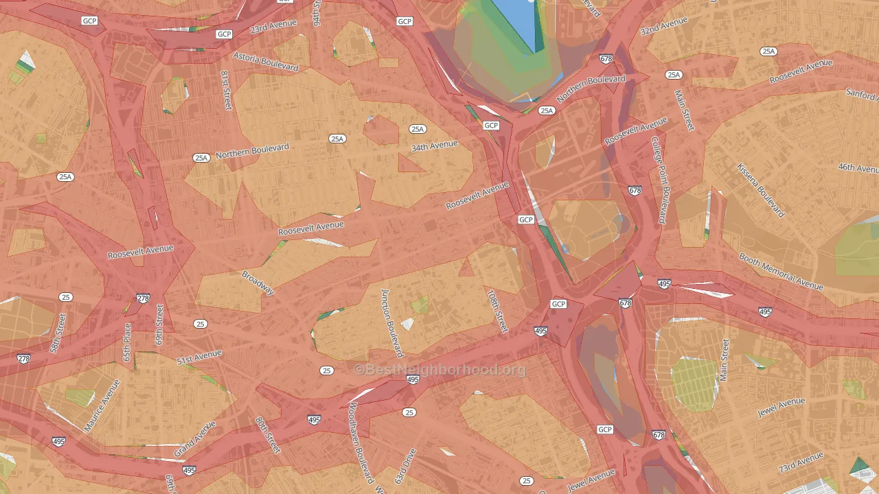 11368, NY Map of Noise Levels in 11368