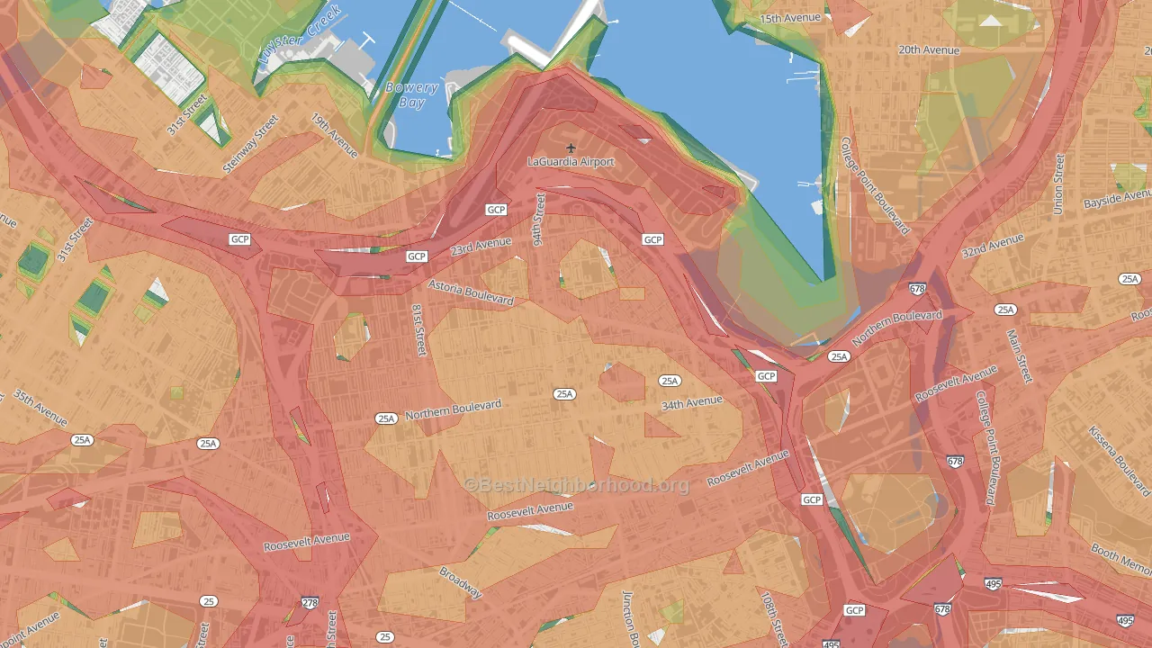 11369, NY Map of Noise Levels in 11369
